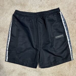 Sonneti London Black Swim Shorts with White Side Logo